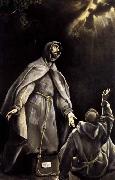 GRECO, El St Francis-s Vision of the Flaming Torch France oil painting artist